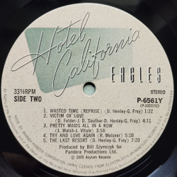 Винтажная виниловая пластинка LP Eagles Hotel California (Japan 1981) (Obi) Try And Love Again