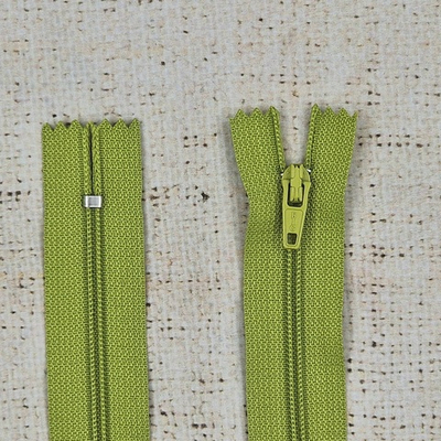 Молния брючная Big автомат Греция, L 20 см, Т3, н/р, жёлто-зелёный