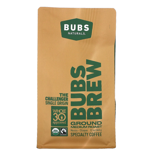 BUBS Naturals, Bubs Brew, The Challenger Single Origin, молотый, средней обжарки, 340 г (12 унций)