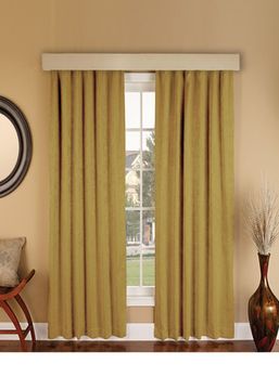 Длинные шторы. Suede (золото).  Имитация замши