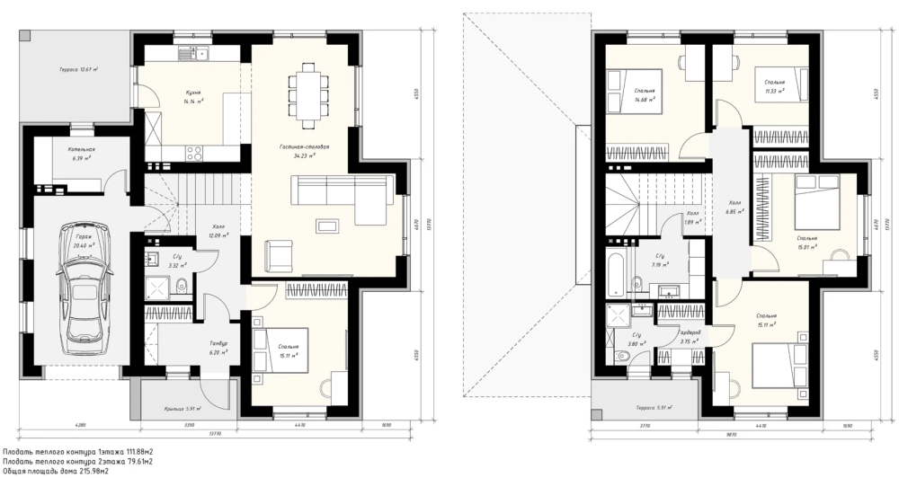 Проект Дома 215,98 кв. м К-104