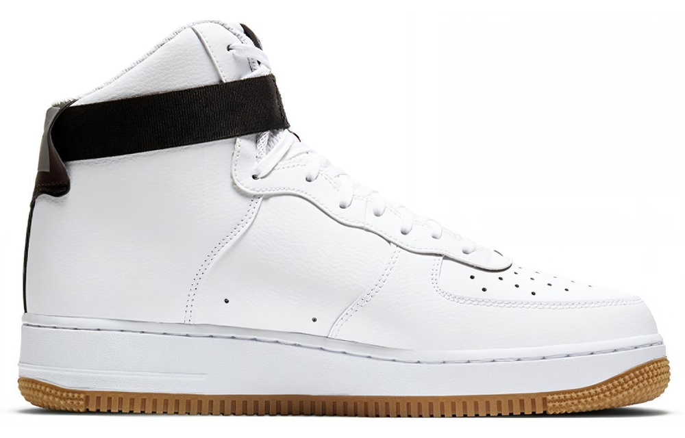 Nike Air Force 1 "NBA" Pack synthetic leather Velcro wrapped non-slip high-top sneakers men's white and black