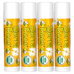 Sierra Bees, Органические бальзамы для губ, мед, 4 штуки в упаковке весом 0,15 унции (4,25 г) каждая