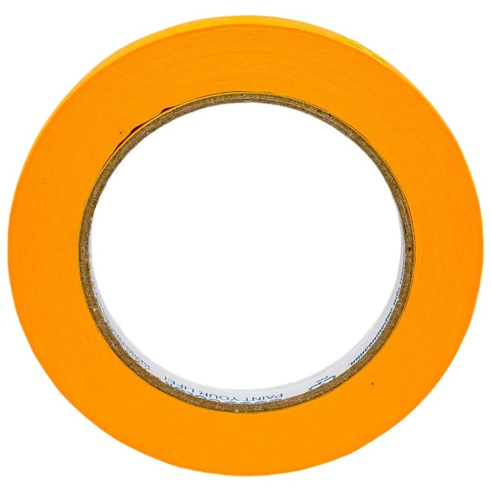 Лента малярная 9 мм 50 м для гладких поверхностей на рисовой бумаге золотистая Master Color