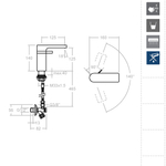Смеситель для раковины с каскадным изливом AROLA 2601