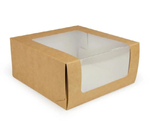 Коробка КРАФТ с панорамным окном 21х21х10 см
