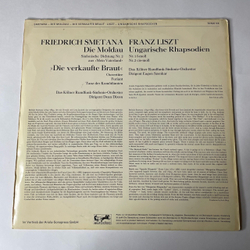 Винтажная виниловая пластинка LP F. Liszt Ф. Лист, Ф. Сметана F. Smetana, Die Moldau Ungarische Rhapsodien, Die Verkaufte Braut (Германия 1970)