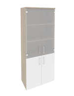 Шкаф высокий широкий со стеклом Onix