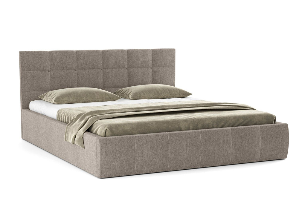 Кровать Диана 1600 высота 1010 жаккард тесла дым