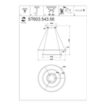 ST603.543.56 Светильник подвесной ST-Luce Белый/Белый LED 1*56W 4000K