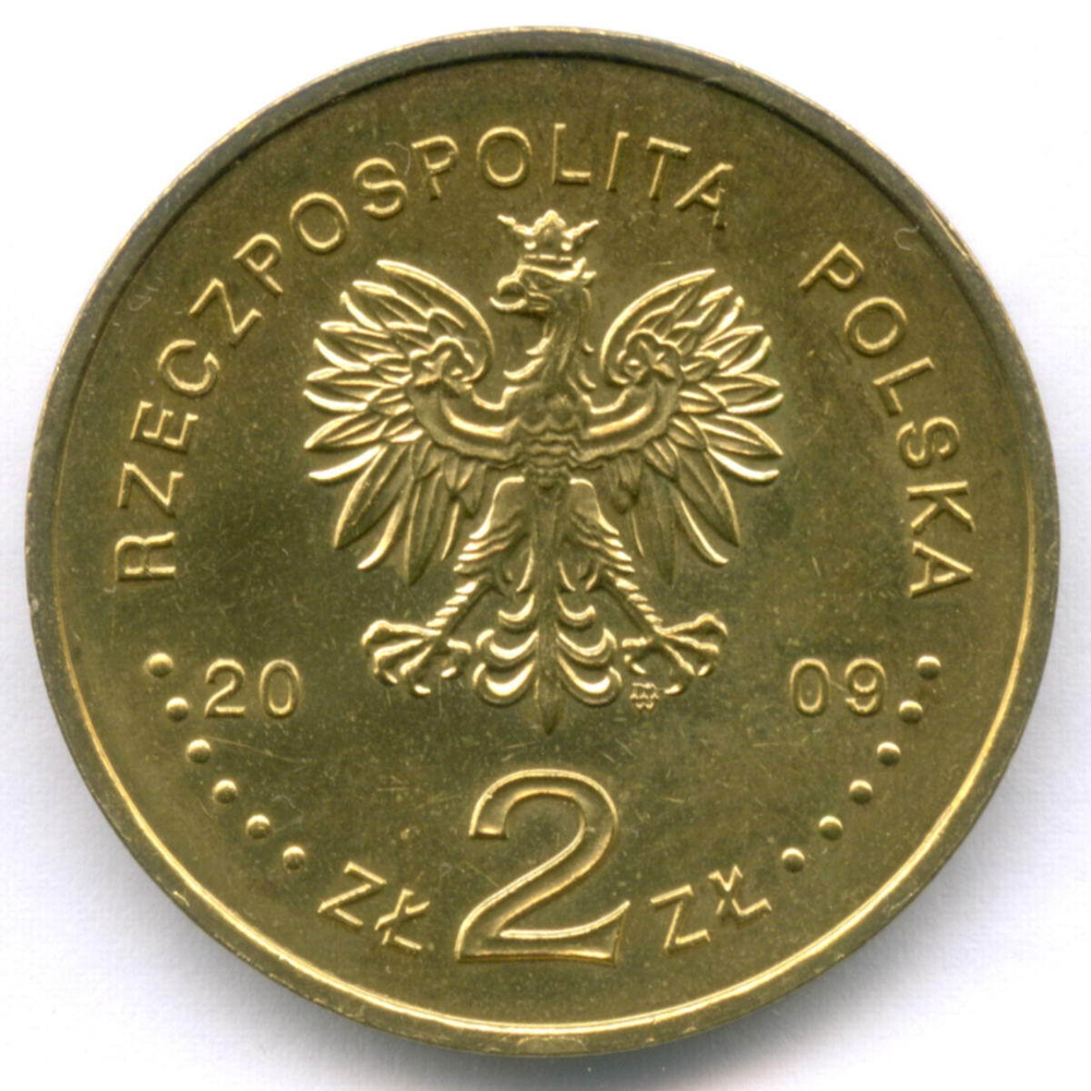 2 злотых 2009 год. Польша. История польской кавалерии - Гусар 17 века. Латунь XF-AU