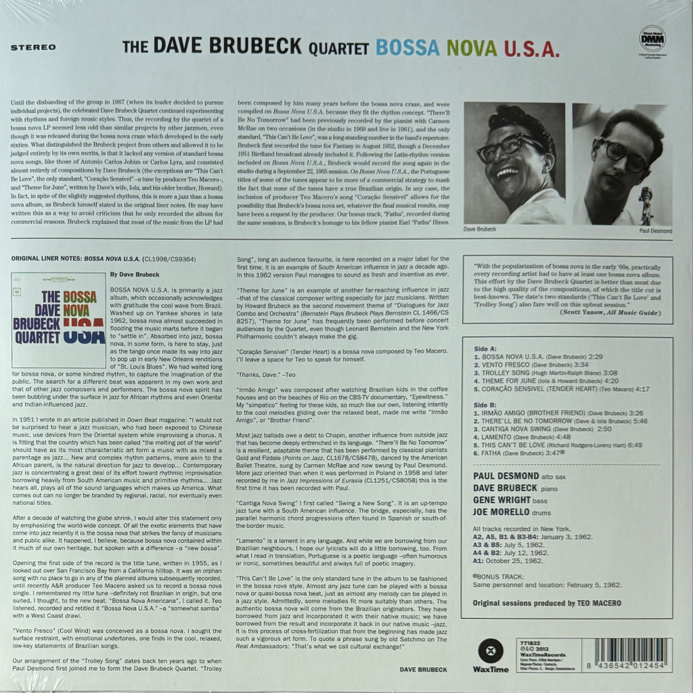 The Dave Brubeck Quartet – Bossa Nova U.S.A. (Европа 2013г.)