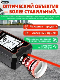 Aneng Лазерная рулетка дальномер 60м, водонепроницаемый,ADM, 1.5 мм