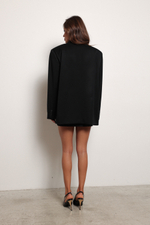 Жакет двубортный черный