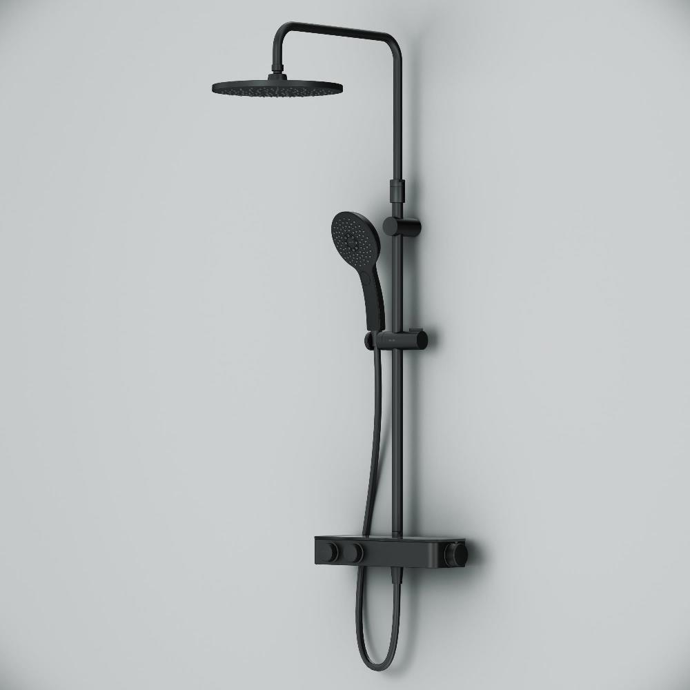 F0750A422 Inspire V2.0, душевая система, набор: см-ль д/душа с термостатом, верхний душ d 250 мм, ру