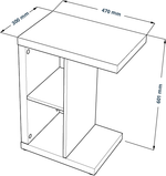 Стол приставной Э 47х60х30 (дуб белёный)