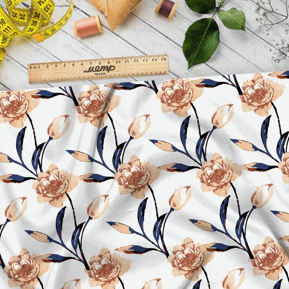 Ткань бифлекс бутон и флора