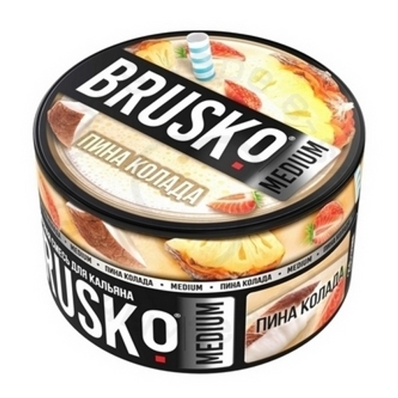 Бестабачная смесь для кальяна BRUSKO, 250 г, Пина колада, Medium