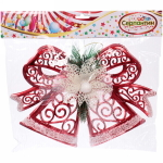 Украшение новогоднее «Сказочный узор» 27*20 см, Красный/белый