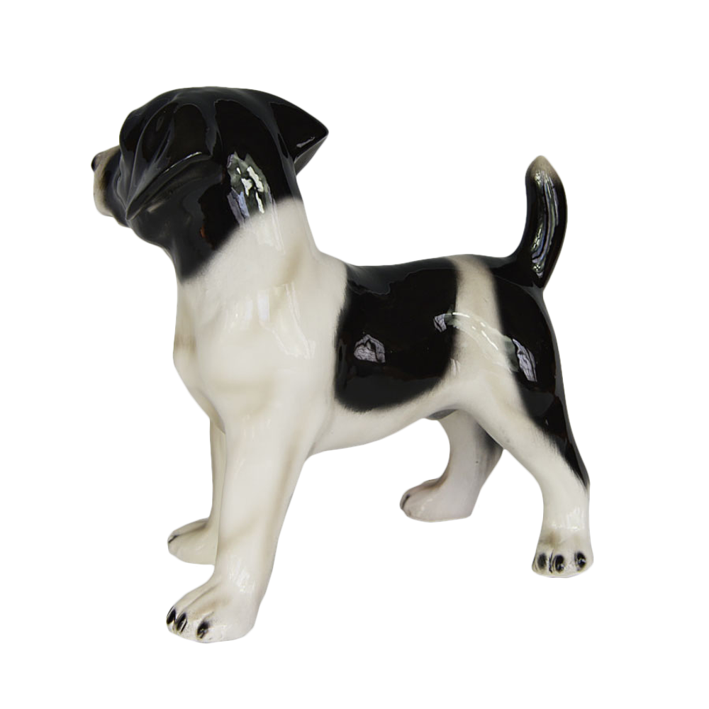 Boxer Статуэтка собаки породы Джек Рассел бело-черный