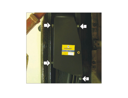 Защита Топливоохладителя. 2 мм, Сталь. для Volkswagen Caddy 2004-2010 MOTODOR.02721