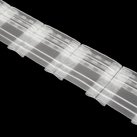 Шторная лента Oz-Is арт. 4396 МР, бантовые складки, коэф сборки 1:2,0, цвет прозрачный (ширина 80 mm)