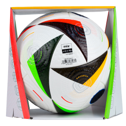 Мяч футб. ADIDAS Euro24 Fussballliebe PRO IQ3682,р.5, FIFA PRO, 20пан, ПУ, термосш, бело-мультиколор
