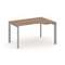 Style Project Стол рабочий эргономичный SN-59P.SPA-022(R) Дуб Табак/Металл Серый/Серебро Заглушка 15