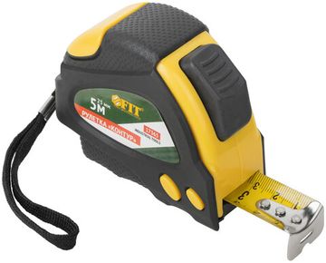 Рулетка "Контур" с автостопом, прорезиненный корпус 5 м x 25 мм