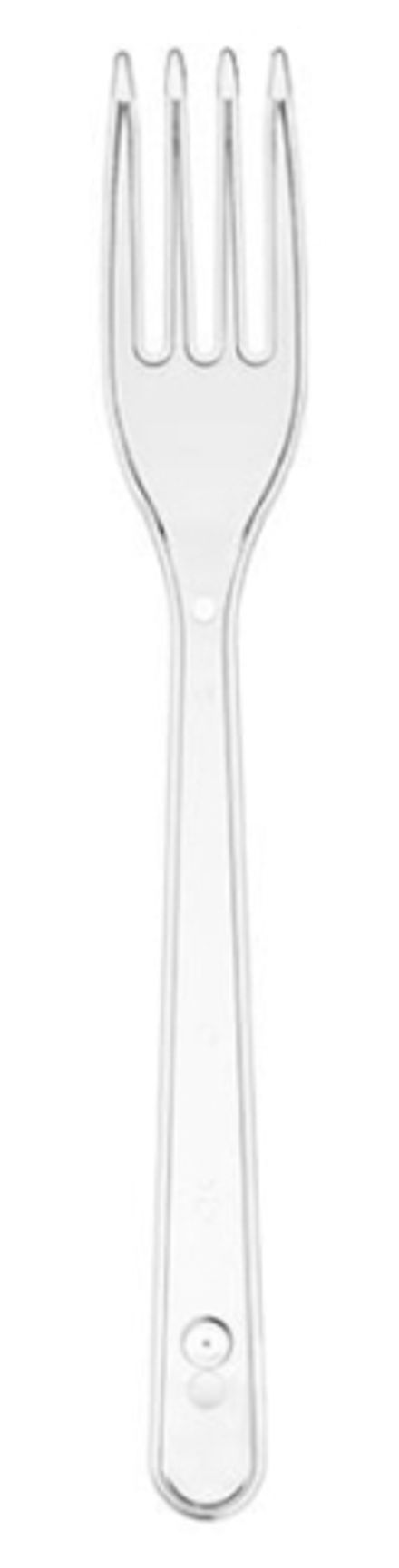 Вилка пластиковая 180 мм столовая прозр. (50/2500 шт)