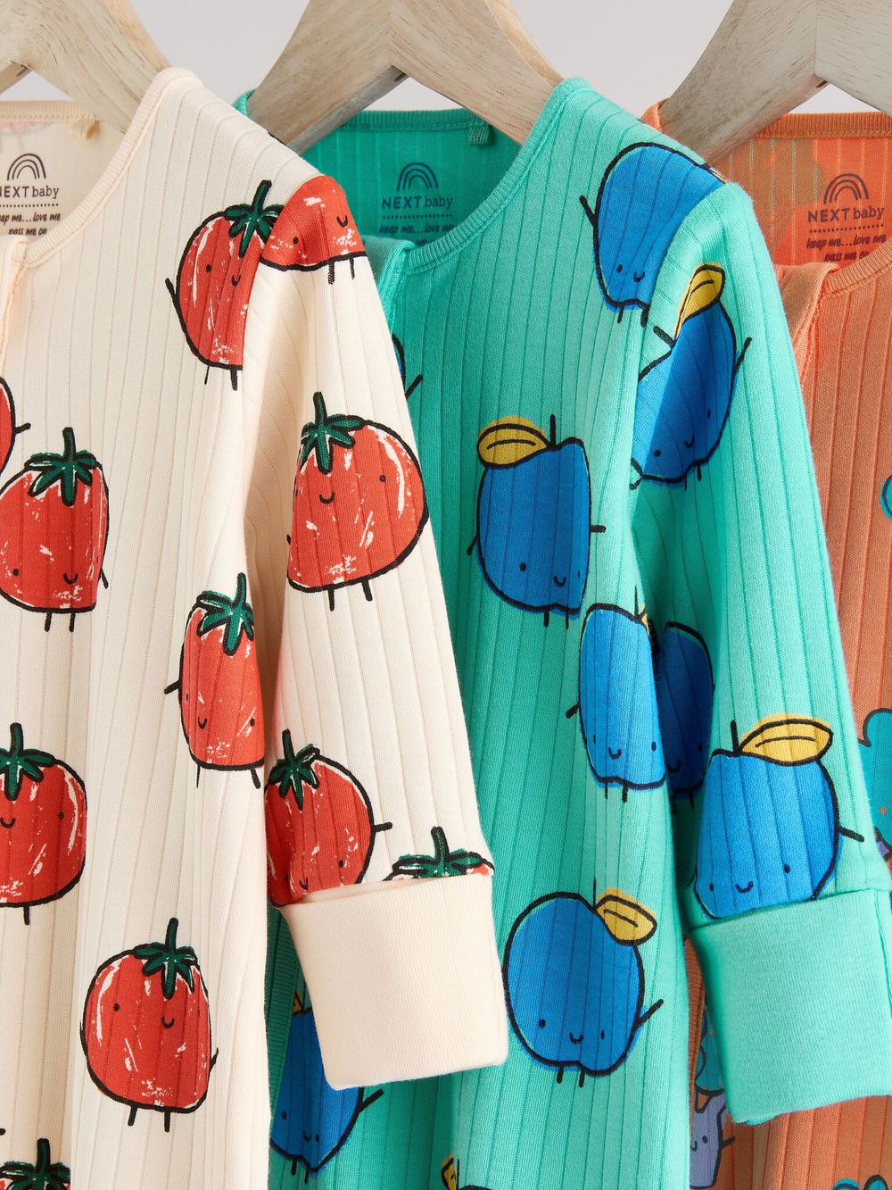 Комбинезон / Cлип для малышей Next E19-573, 3 шт., Мятный, Бежевый, Оранжевый