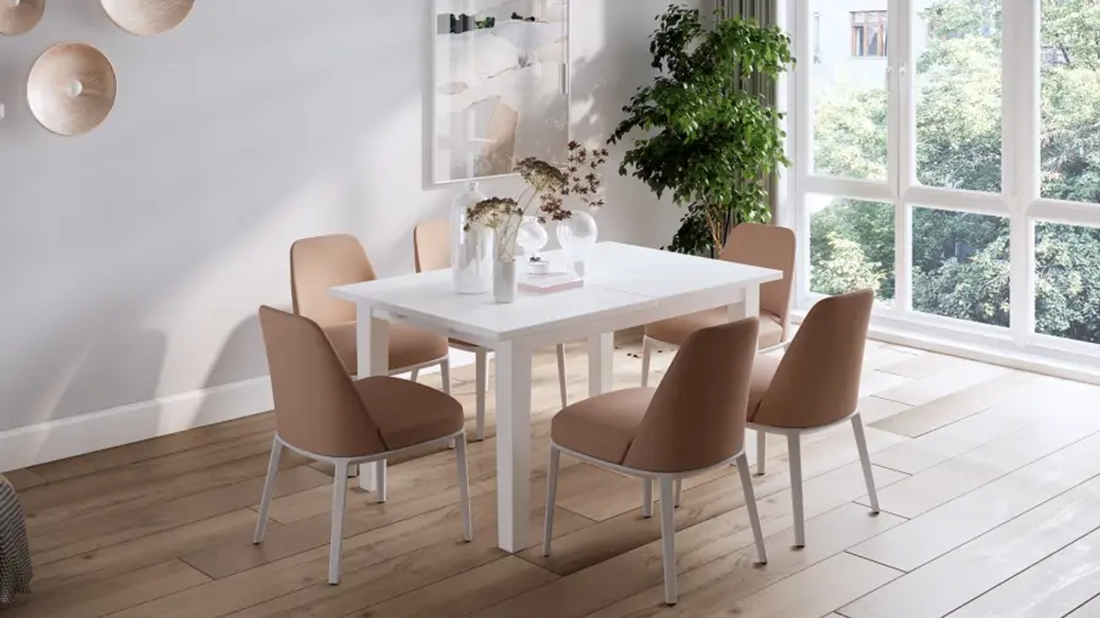 Стол раздвижной  -  аналог IKEA/STORNÄS/СТОРНАС /ШАНЬ/ ИКЕА,  147/204x95см, белый