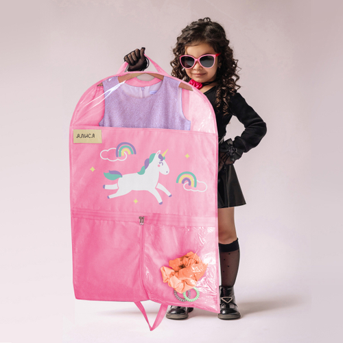 Детский чехол с карманами 80х50. Единорог