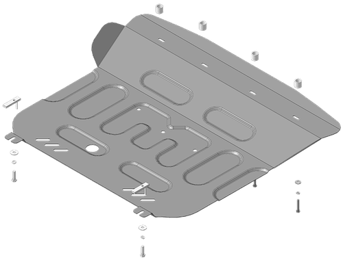 Защита стальная 2 мм Д, КПП FAW Bestune T99 MOTODOR.73903