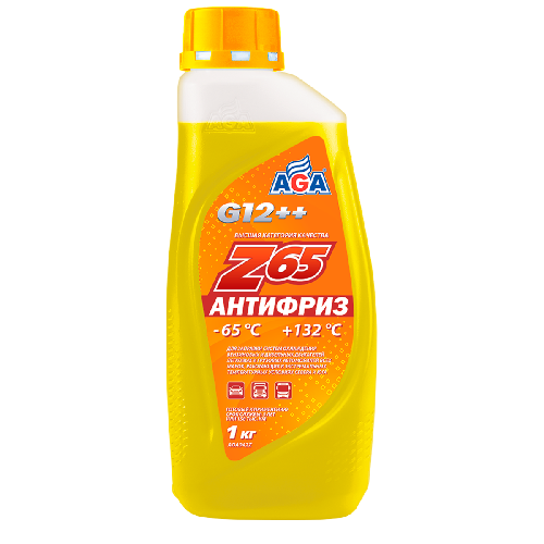 ОЖ Антифриз готовый AGA Z-65 G12++ желтый (1кг)