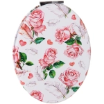 Зеркало косметическое двойное «ФРАТЕЛЛИ», розы, 6,5*8,5см (пакет с подвесом)