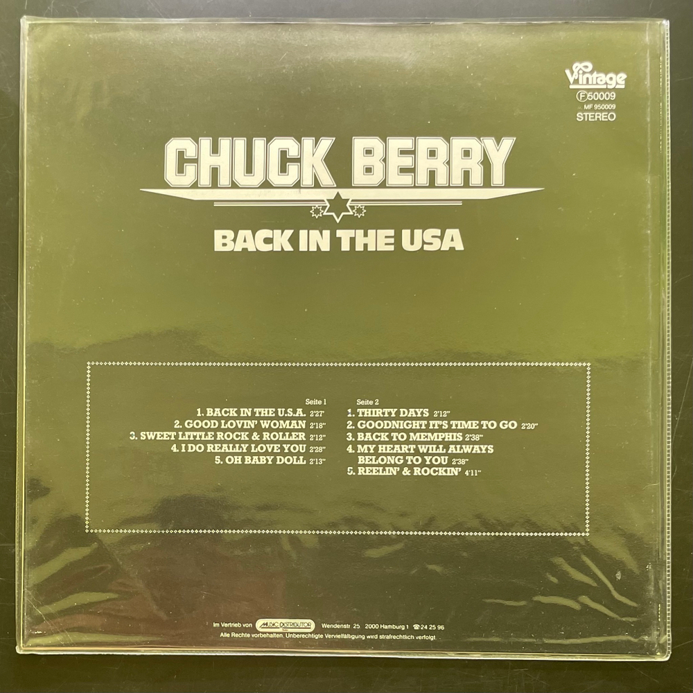 Chuck Berry ‎– Back In The USA (Германия 1983г.)