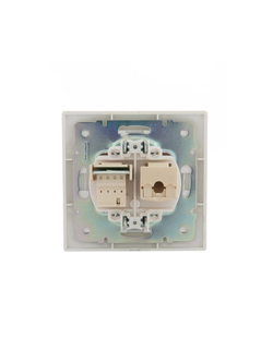 Розетка компьютерная + телефонная 2-м СП Mira RJ45 + RJ11 бел./бел. LEZARD 701-0202-143