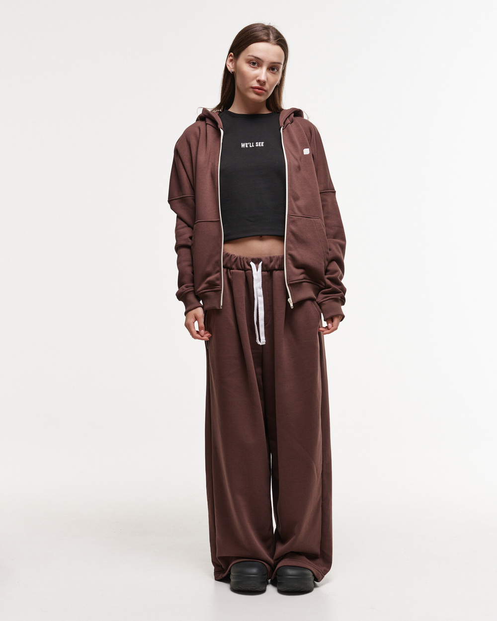 Zip-Up Hoodie LOGO French Roast