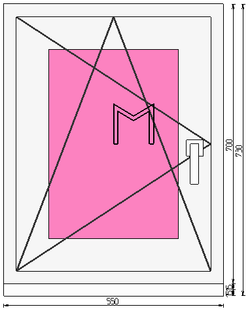 Пластиковое окно 700 х 550 ТермА Эко + Москитная сетка
