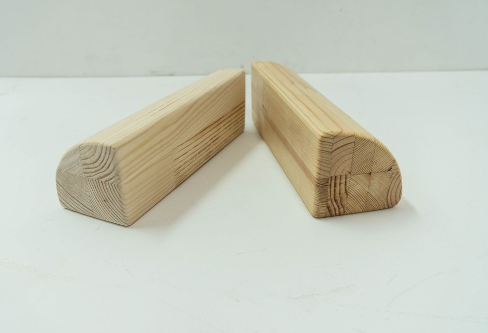 Кирпич для йоги полукруглый деревянный шлифованный