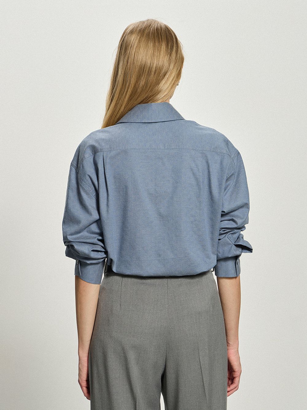 Рубашка Хельсинки голубая фланель