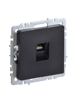 Розетка компьютерная СП RJ45 кат.5E BRITE РК10-БрЧ механизм черн. IEK BR-K10-1-K02