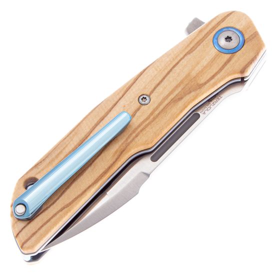 Складной нож MKM "CLAP" MKM/LS01 O c клинком из стали Böhler M390 Microclean®, рукоять дерево (Олива)