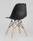 Eames Style DSW черный пластик, стальной каркас, натуральный массив бука