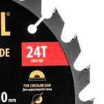 Пильный диск по дереву ф190 х 30 мм, 24 зубьев, тонкий Denzel