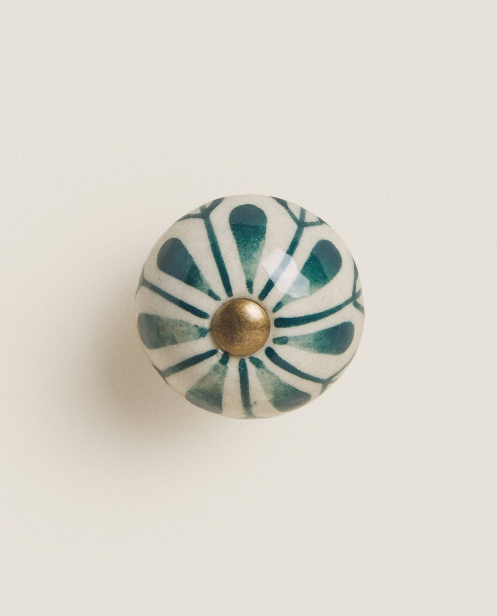 ZARA HOME МЕБЕЛЬНАЯ РУЧКА В ФОРМЕ ЦВЕТКА (НАБОР ИЗ 2 ШТ.), ЗЕЛЕНЫЙ