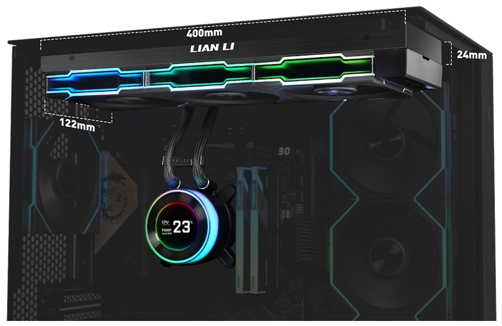 Кулер LIAN LI Hydroshift ll LCD-C 360TL Black G89.GHS2LCD36TB.00