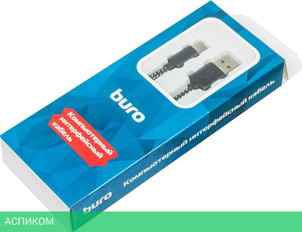 Кабель Buro Braided BHP RET TYPEC1 1м