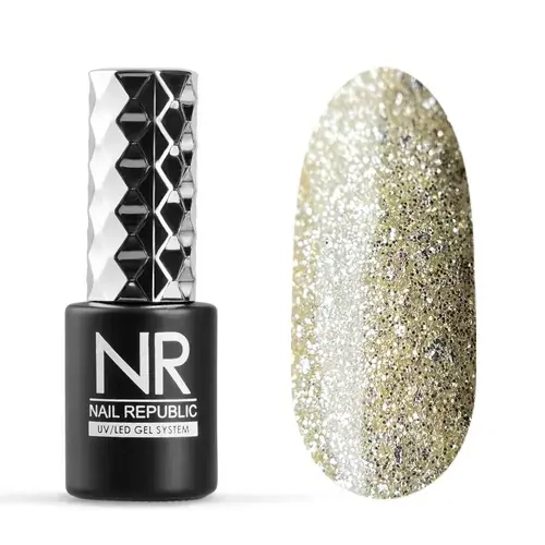 Nail Republic Гель-лак 420 Мерцающий серебряный, 10 мл